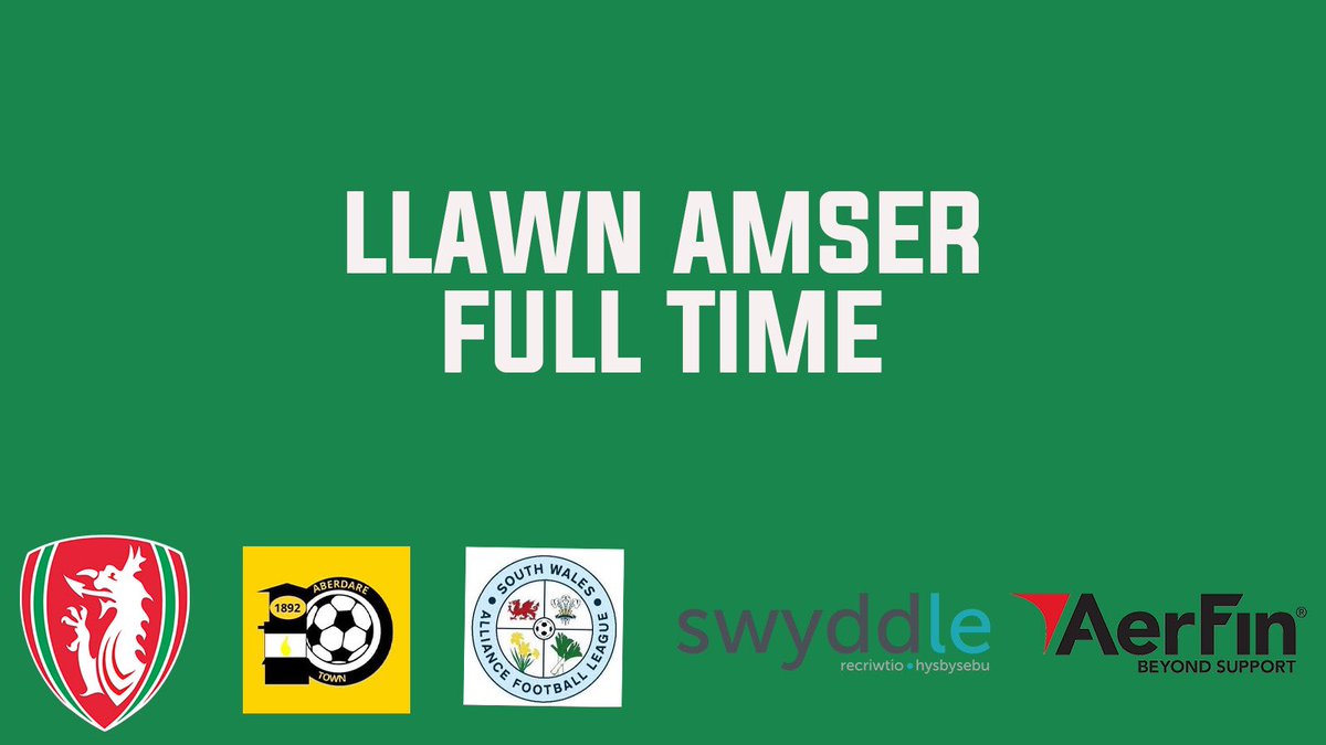 ClwbCymric's tweet photo. LLAWN AMSER 

Cymric yn sicrhau’r triphwynt yn erbyn @AberdareTown! 

🟢3-1🟡 

Goliau gan:
@R_Withers95 (Noddwyd gan: COAD Electrical)
@DylanRhysPrice1 (Noddwyd gan: Clwb Seiclo Cymric)
@Tomosgerallt (Noddwyd gan: OGOF)

#ClwbCymric https://t.co/ULZvoA9FL0