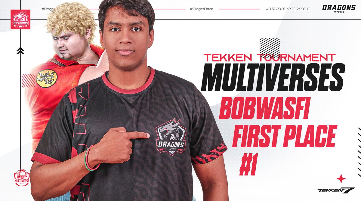 DragnseSports's tweet image. المركز الأول دائماً لائق على أبطالنا 🥇
 
يحقق اللاعب المحترف @BobWasfi المركز الأول في بطولة #Multiverses للعبة #Tekken7 🥊
 
#DragnsForce