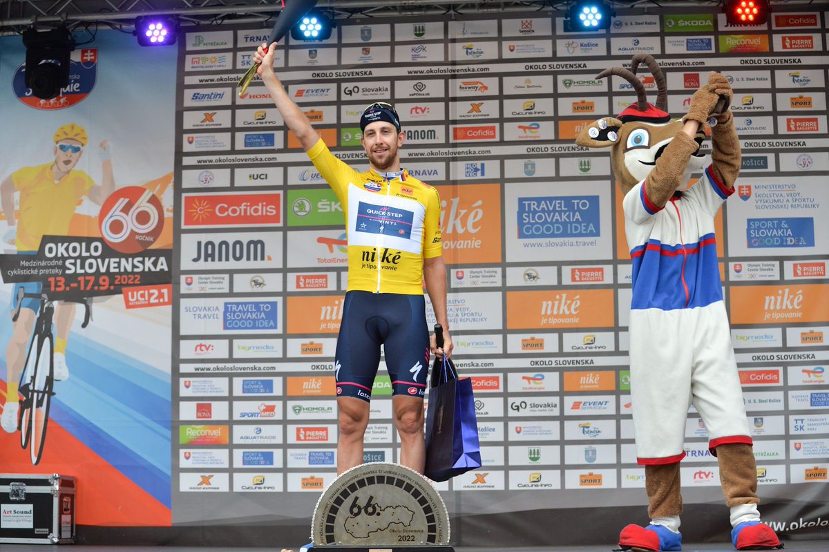 Info_janom's tweet photo. Next @TourofSlovakia behind us with yellow jersey in general clasification for Josef Cerny @cernyjosef 💛 and the best Slovak rider for Martin Svrcek @sv_rtin 💙 Congrats 🍾🥂@qst_alphavinyl @PatLefevere @JanMiskovsky1 #proudpartner #janom ❤️
Photocredit: Jan Melicher https://t.co/vM2cWJphKA