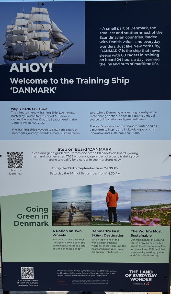 ‘Ahoy 📣’

Denmark ⚓️🇩🇰  has arrived at #UNGA and in #NewYork 🗽🍏

en.m.wikipedia.org/wiki/Danmark_(…