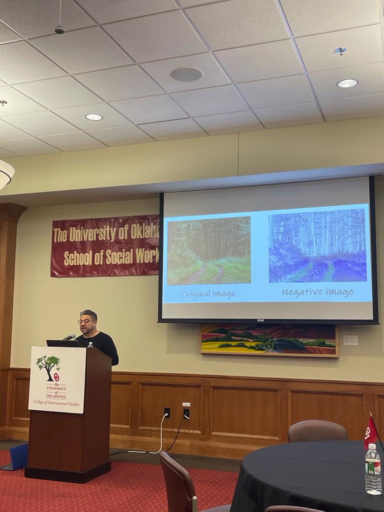 SecurityContext's tweet photo. Kicking off Day 2 of the #LandscapesOfInsecurity inaugural conference with a panel on "Insecurity in MENA", featuring @4Bassam (@GeorgeMasonU), @WAlqaisiya (@Columbia), @Nasrrabie (@univienna), and @joshua_landis (@UofOklahoma). https://t.co/7SduzbA03B