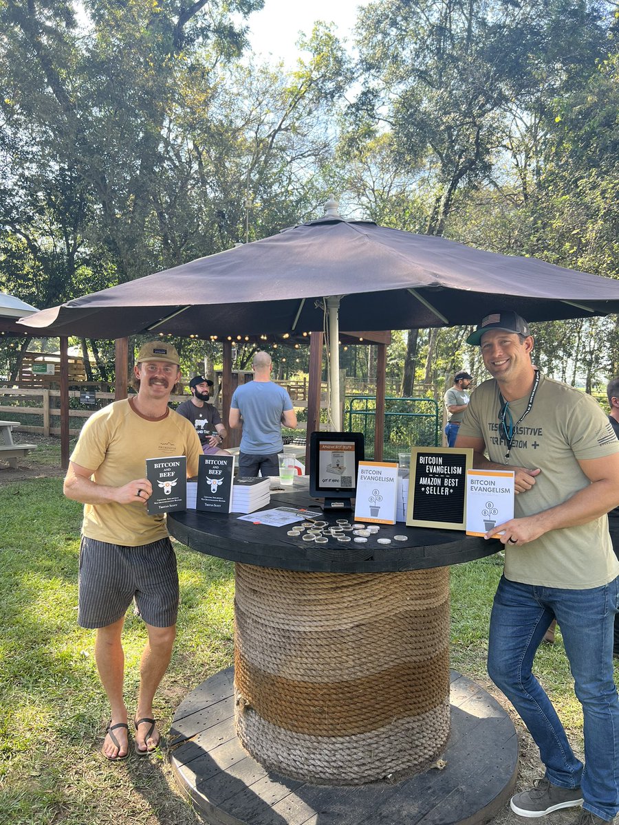 tristan__scott_'s tweet photo. Just a couple of Bitcoin authors in Georgia for the @beefinitiative summit 

Check out Bitcoin Evangelism by Brian De Mint! https://t.co/W3DoIQ47Lx