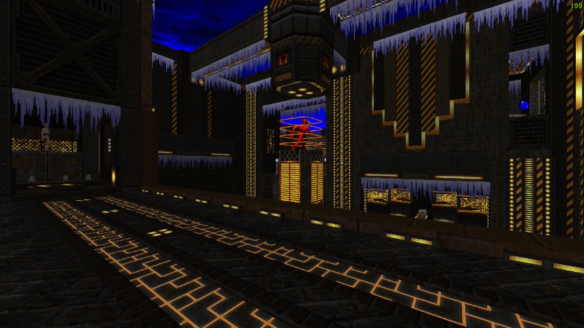 Fryuko2's tweet photo. A new map is now available for Hypothermia on doomworld! I'm considering calling this an alpha version from now as the wad is officially over the halfway point, with only three more maps left.

https://t.co/yQpYBktrTE

#Doom #mapping #leveldesign https://t.co/hyJ0I8bRX7