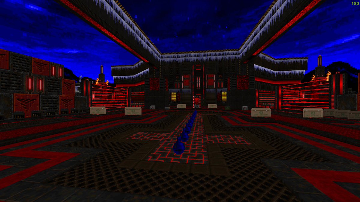 Fryuko2's tweet photo. A new map is now available for Hypothermia on doomworld! I'm considering calling this an alpha version from now as the wad is officially over the halfway point, with only three more maps left.

https://t.co/yQpYBktrTE

#Doom #mapping #leveldesign https://t.co/hyJ0I8bRX7