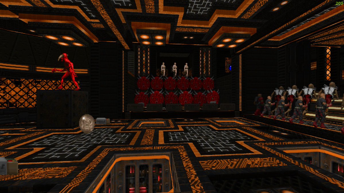 Fryuko2's tweet photo. A new map is now available for Hypothermia on doomworld! I'm considering calling this an alpha version from now as the wad is officially over the halfway point, with only three more maps left.

https://t.co/yQpYBktrTE

#Doom #mapping #leveldesign https://t.co/hyJ0I8bRX7