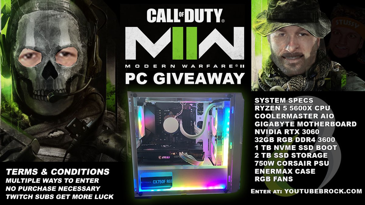 ANOTHER PC GIVEAWAY LETS GOOOOO

FREE WAYS TO ENTER GOOD LUCK!!! 

gleam.io/eCMCj/mw2-pc-g…