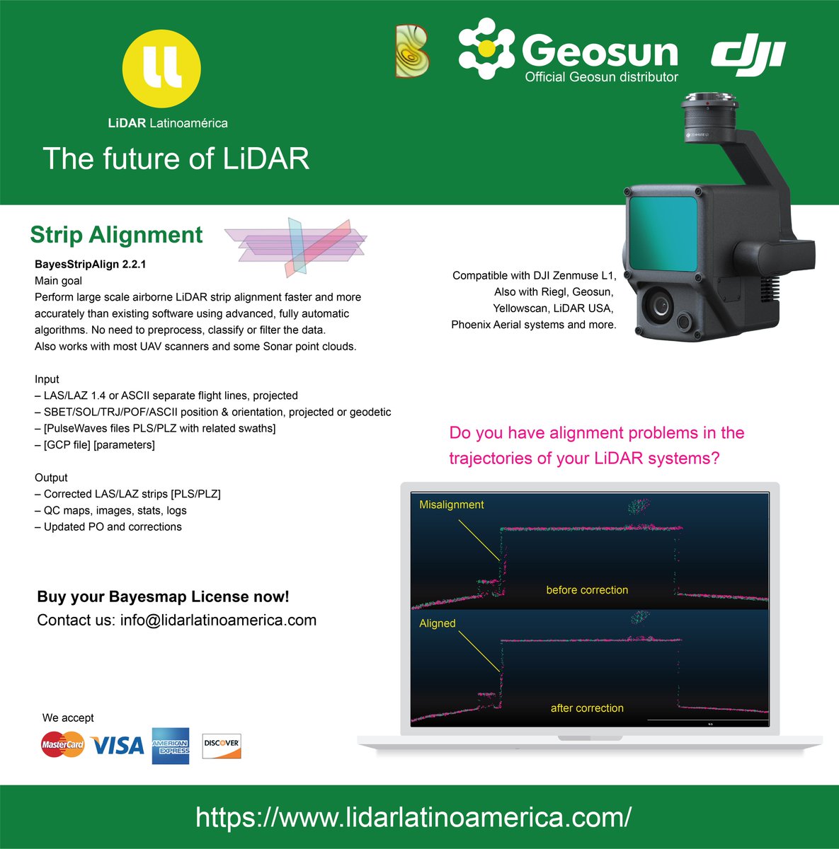 LiDARLatam's tweet photo. Do you have alignment problems in the trajectories of your #LiDAR systems? Buy your #Bayesmap License now! Contact us: info@lidarlatinoamerica.com
#stripalignment #dji #riegl #velodyne #hesai #geosun #las #laz #remotesensing #matrice #forestry #topography #uav #uls #als #mining https://t.co/bGMJsRzk2T