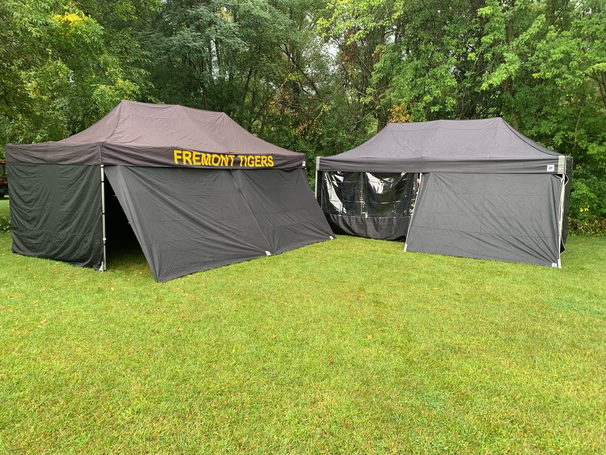 Special thanks to our booster club for allowing us to keep high quality tents and sides up to date. We are ready for our weather delay! Races moved to 12:30 and 1.