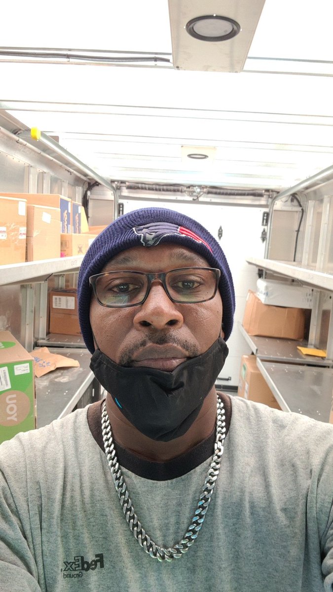 Jamerican42's tweet photo. FedEx driver here in Shelton Connecticut love you guys, miss hearing you last week  and let's go Liverpool.. https://t.co/UKwcwp3FXR