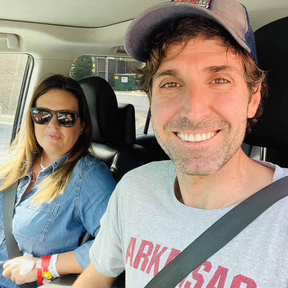 On our way home from the hospital - cancer free. Words cannot express how much we appreciate the outpouring of love, prayers and support!