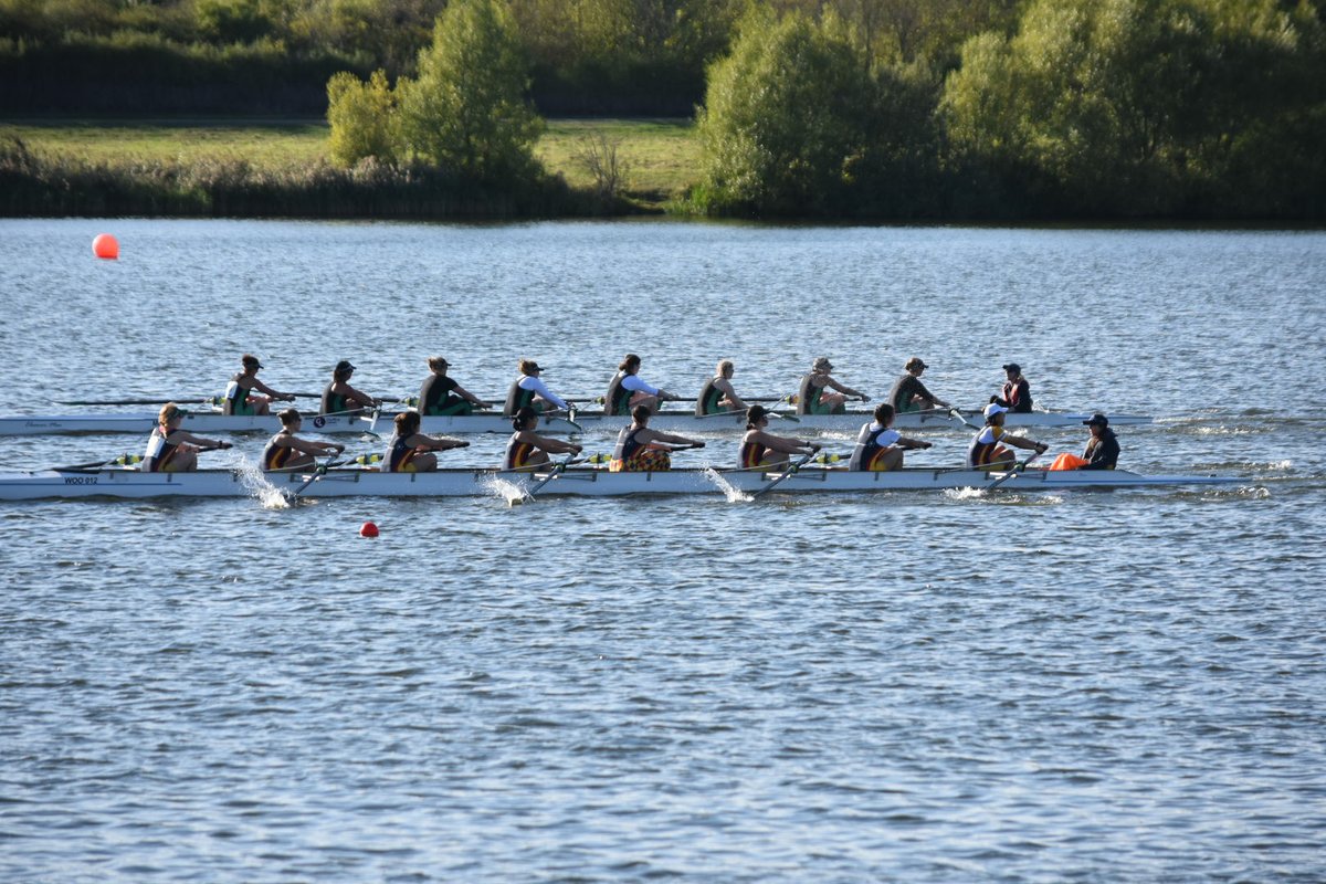 MiltonKeynesRC's tweet photo. Brilliant race to end the day at #mkrc regatta with @WolfsonCollege edging out home crew in the W8+. Thank you to all the visiting clubs and looking forward to seeing you all again next year https://t.co/TbhK14cb1s