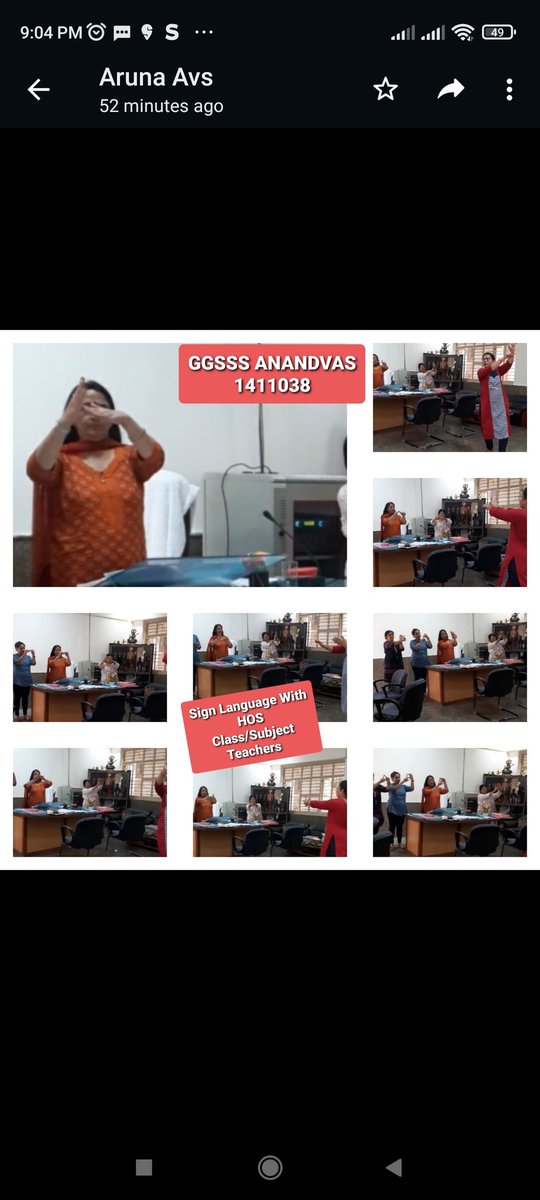 AnjanaS97758992's tweet photo. Special efforts by our Special Educator Ms Aruna alongwith HoS Ms Pramila Joshi Ma'am, for the students of GGSSS Anandvas ,Shakurpur @hos1411038 #signlanguagetraining @Dir_Education @gupta_iitdelhi @PoojaGandotra2 @monicasharma_MT @SonalMi51633597 https://t.co/z1xoeHIPym