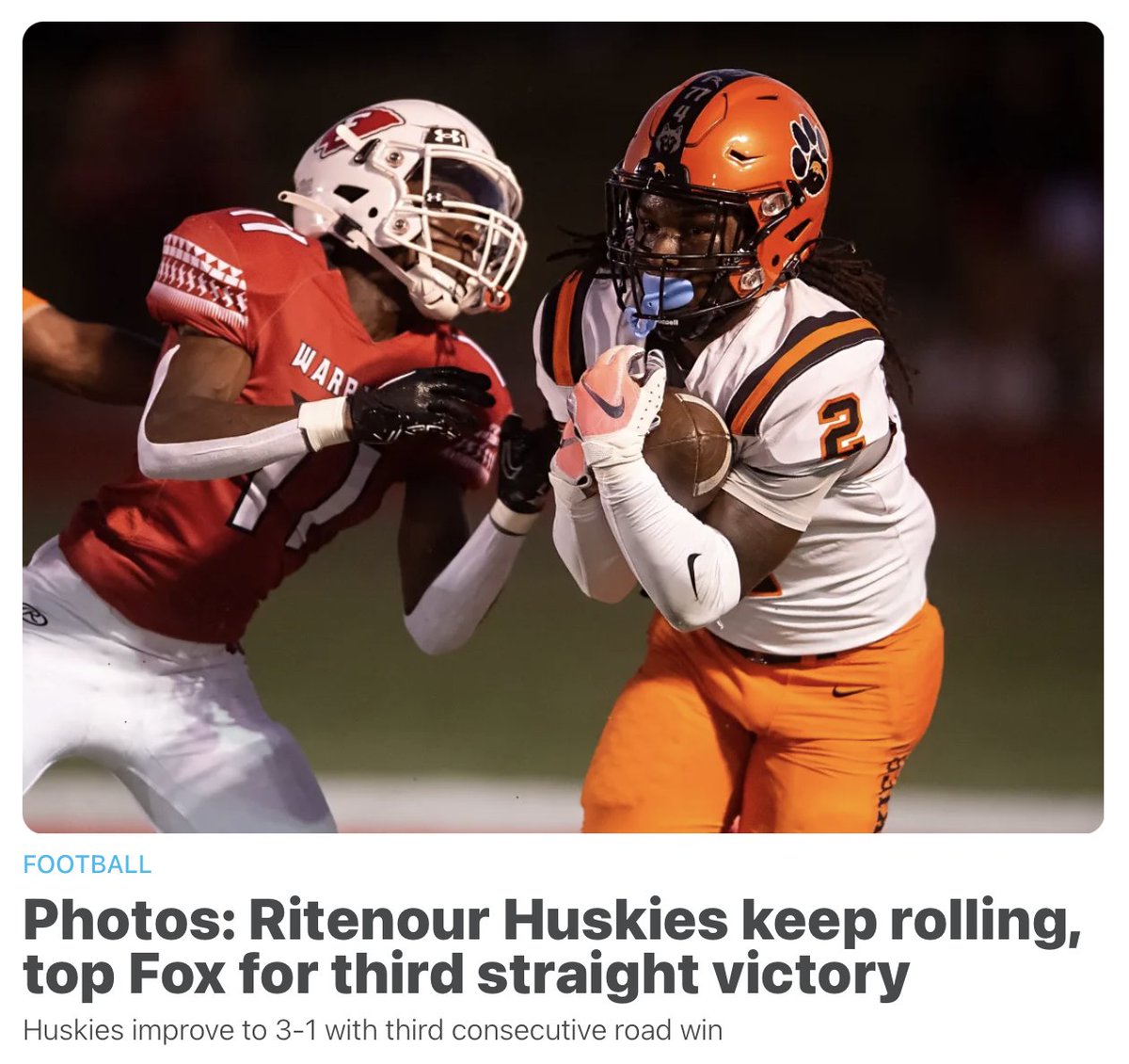 NateLatsch's tweet photo. PHOTO GALLERY: @RitenourFball at @fox_warrior football from @CheapSeatsPhoto
for @SBLiveMiz

@Ritenour_HS @RitenourSchools
@elijah7ry
@FoxHSActivities @FoxC6Schools @FHSWarriorPride
@WarriorTribe_

https://t.co/1Ie2k8G9Zm https://t.co/08gj2sXHCq