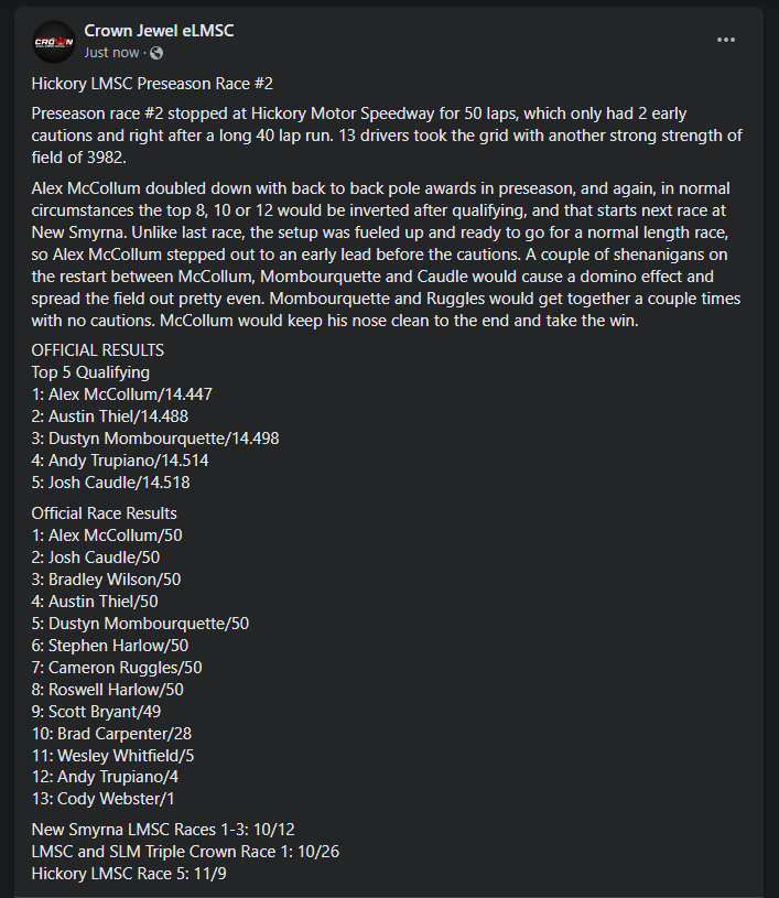 Crown Jewel LMSC Series (@cjlmsc) on Twitter photo 