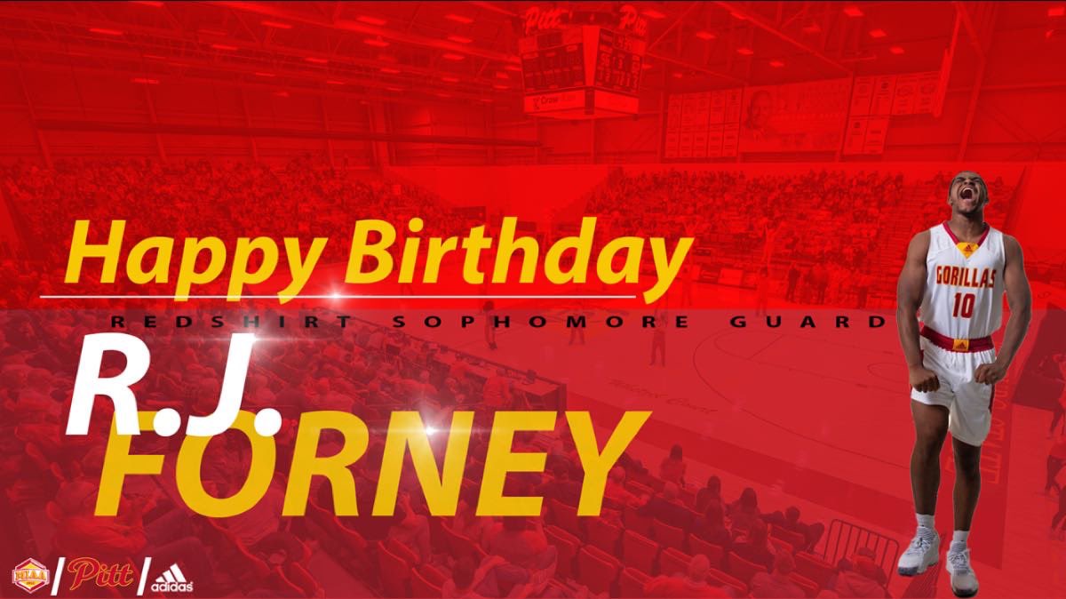 Gorilla nation! Help us wish a happy Birthday to Redshirt Sophmore R.J. Forney!🎉