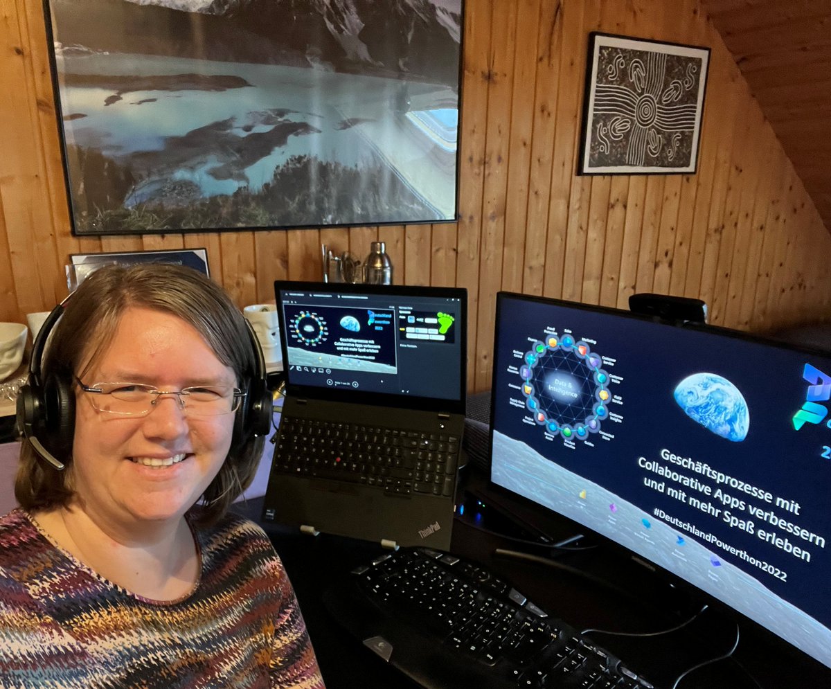 nicolenders's tweet image. Was macht man an einem verregneten Samstag? Man geht natürlich (virtuell) zum #DeutschlandPowerthon2022 und redet über #CollaborativeApps, #MicrosoftTeams und #Dynamics365. 😀Und das auch noch ganz im Sinne von #Nachhaltigkeit und #Klimaschutz