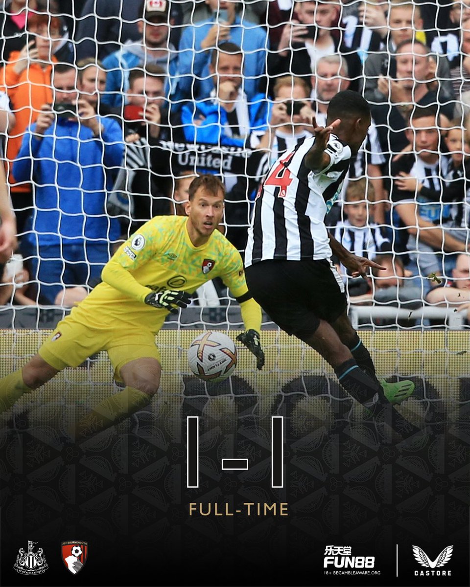 NUFC's tweet photo. ⏱ Full-time at St. James' Park.

#NEWBOU // #NUFC https://t.co/BSR3mg31iu