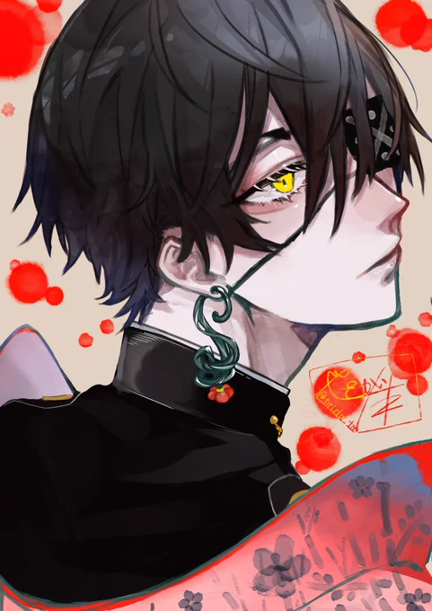 #自創作男子イラストフェス01美を意識して描いてます特に顔面の治安悪い子も儚げな子もミステリアスな子も大々大好きです。どうぞ拝んでってください……… 