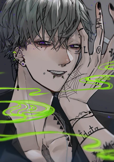 #自創作男子イラストフェス01美を意識して描いてます特に顔面の治安悪い子も儚げな子もミステリアスな子も大々大好きです。どうぞ拝んでってください……… 