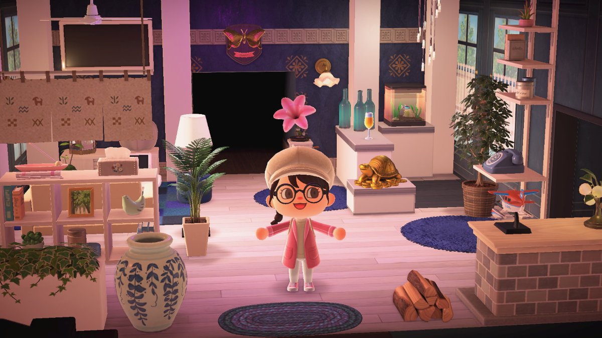 PurpleSobralia's tweet photo. Ma pièce principale finie #AnimalCrossing #ACNH #NintendoSwitch https://t.co/GKvFAPhVWd