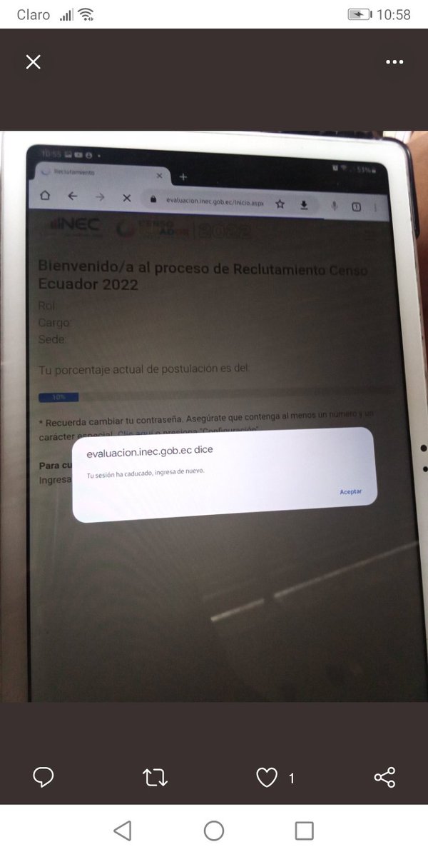 Alexisk73670134's tweet photo. @ThianKrisC @CensoEC Mira cuando ya por fin pude ingresar me sale que ya a acaducado la secion https://t.co/co8gKGMWSh