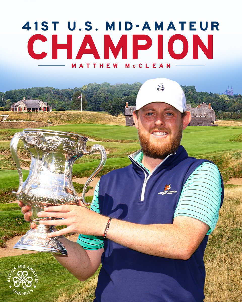 Éirinn go Brách! 🇮🇪☘️

Matthew McClean bests fellow Irishman Hugh Foley for the #USMidAm 🏆 at <a href="/ErinHillsGolf/">Erin Hills Golf</a>.