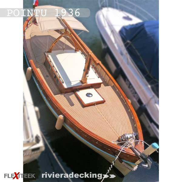 Traditional style Mediterraean small boat 
refited with Flexiteek flooring 
#boatflooring