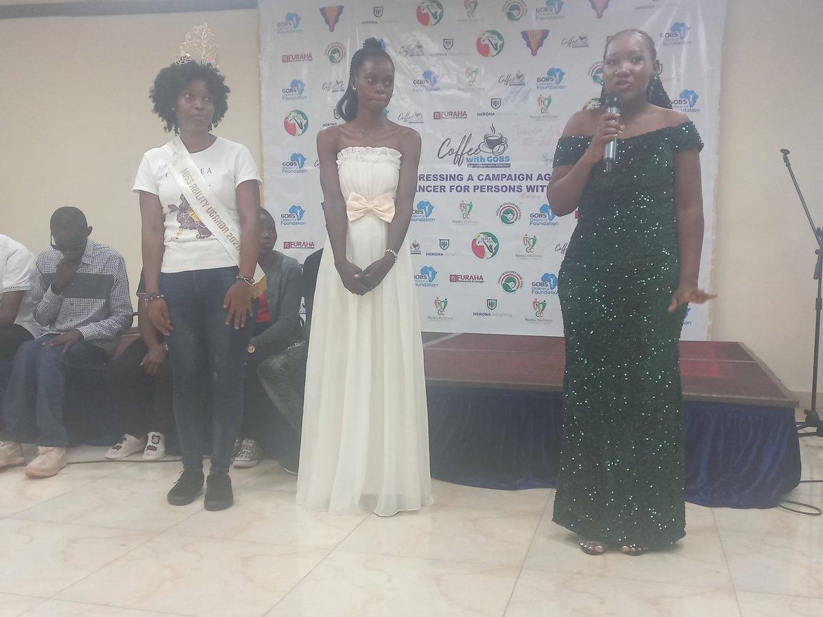 We have had queens,  people with disabilities who are in competitions for ms titles, including the already queen. They talked to us in sign language and someone was interpreting. I don't know how I missed the interpreter in the photo! So sorry! #CoffeeWithGobs.