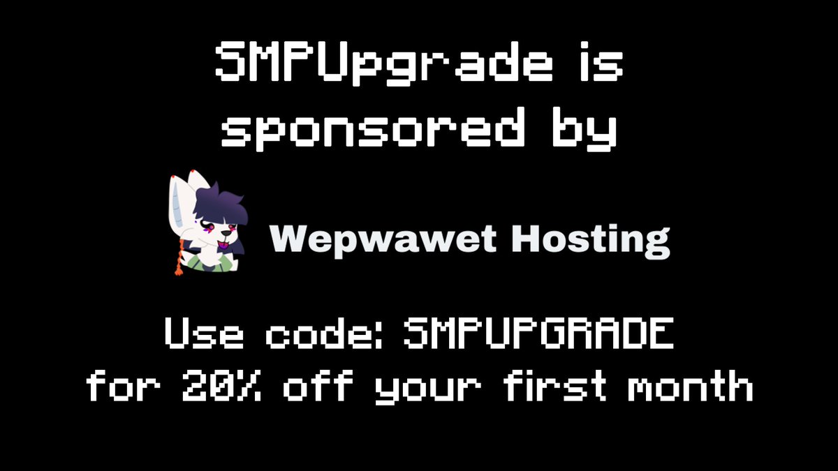 SMPUpgrade's tweet image. Here at SMPUpgrade, you know we like to upgrade the levels of the game. However, one thing we dont need to upgrade is our server hosting, Wepwawet Hosting. Use code SMPUpgrade for 20% off your first billing cycle! wepwawet.net @WepwawetHosting