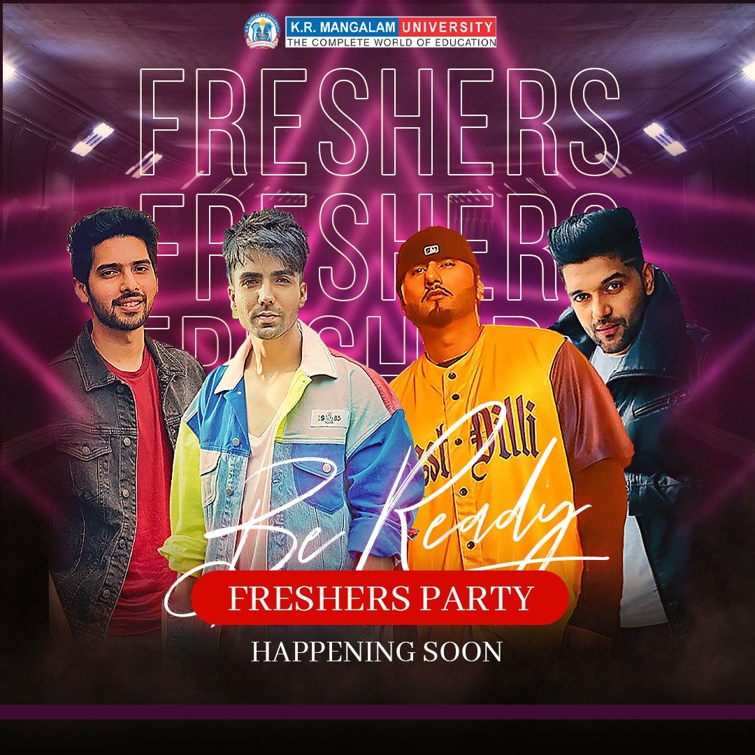K.R. Mangalam University (@krmuniversity) on Twitter photo Gear Up! Fresher's happening soon at #KRMU with one of the top artist like Armaan Malik, Hardy Sandhu, Guru Randhawa, Honey Singh.. Stay Tuned for more updates!
#freshers #comingsoon #freshersparty #getready #happeningsoon #krmu #gururandhawa #honeysingh #armanmalik #hardysandhu Gear Up! Fresher's happening soon at #KRMU with one of the top artist like Armaan Malik, Hardy Sandhu, Guru Randhawa, Honey Singh.. Stay Tuned for more updates!
#freshers #comingsoon #freshersparty #getready #happeningsoon #krmu #gururandhawa #honeysingh #armanmalik #hardysandhu