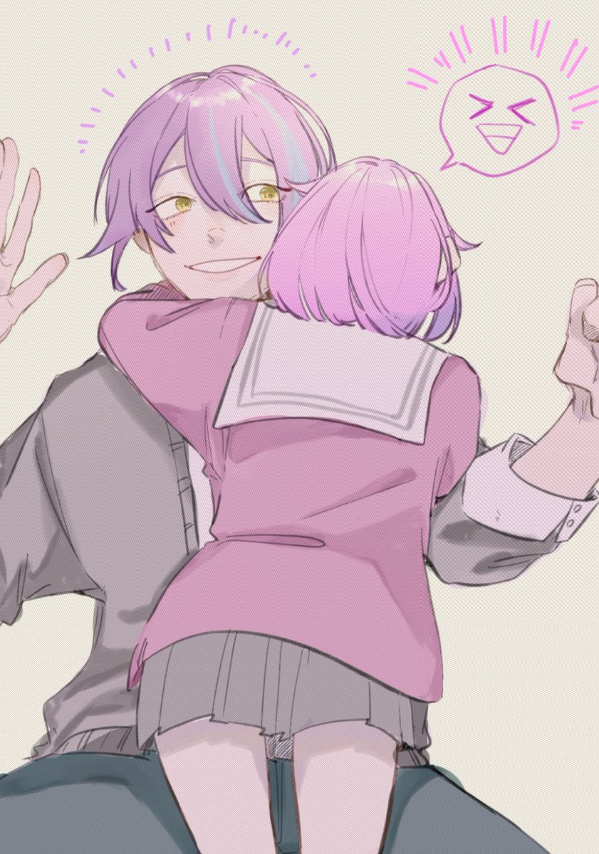 🍬ありがとうのぎゅーーーー!!!!!!
🎈おやおや、どういたしまして。
 #類えむ