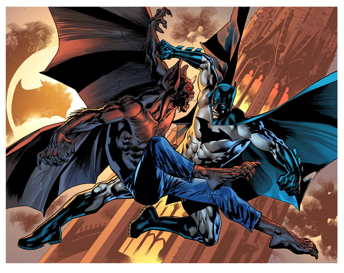Colored this Batman Vs Man-Bat over the epic lines of @THEBRYANHITCH as a fun practice. Happy to share this on #BatmanDay with you all. 

#dccomics #batman #HappyBatmanDay #bryanhitch #manbat #detectivecomics #comicbookcolorist #commissionsopen #colorist