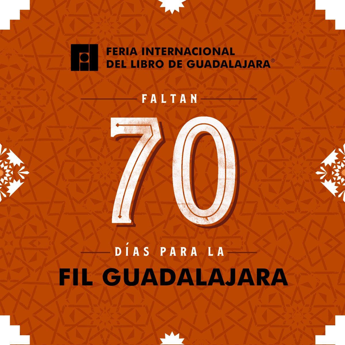 FILGuadalajara's tweet photo. ¡Faltan 70 días para la FIL Guadalajara! 🔥

#SomosLectores https://t.co/ajZTxee6DK