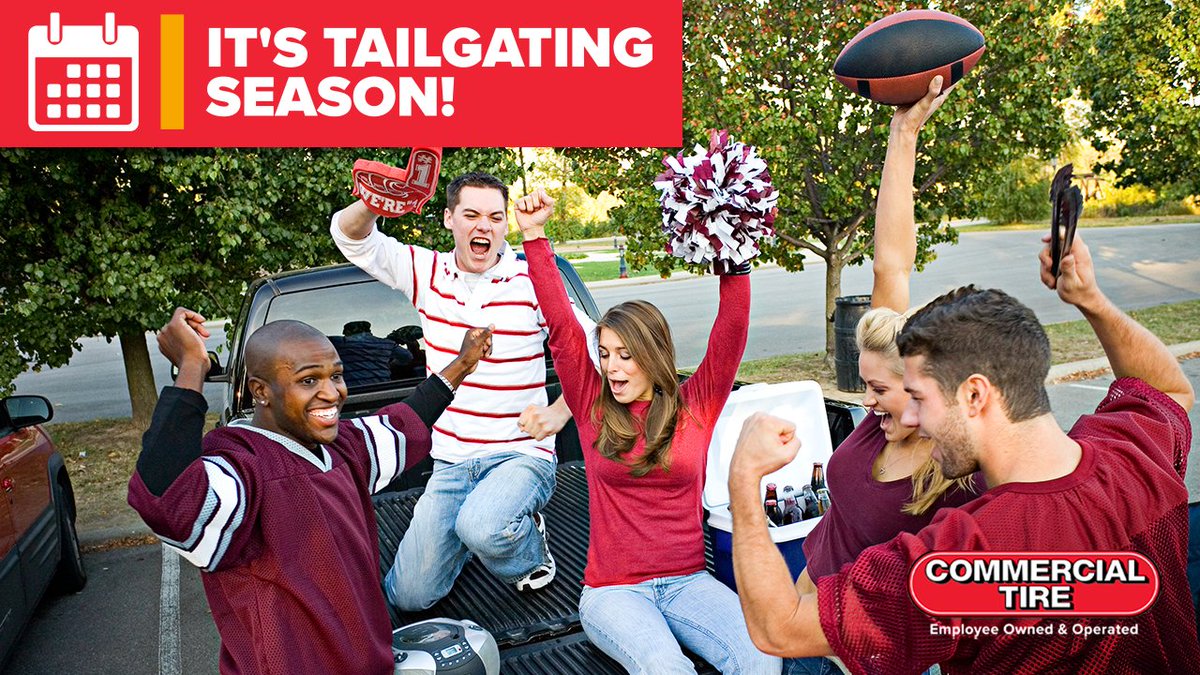 Plan on tailgating this football season? Your vehicle is the star player in any tailgating party, so stop by your nearest Commercial Tire location to help insure your team gets where they need to go safely! 🏈  commercialtire.com/locations/

#tailgatingseason
