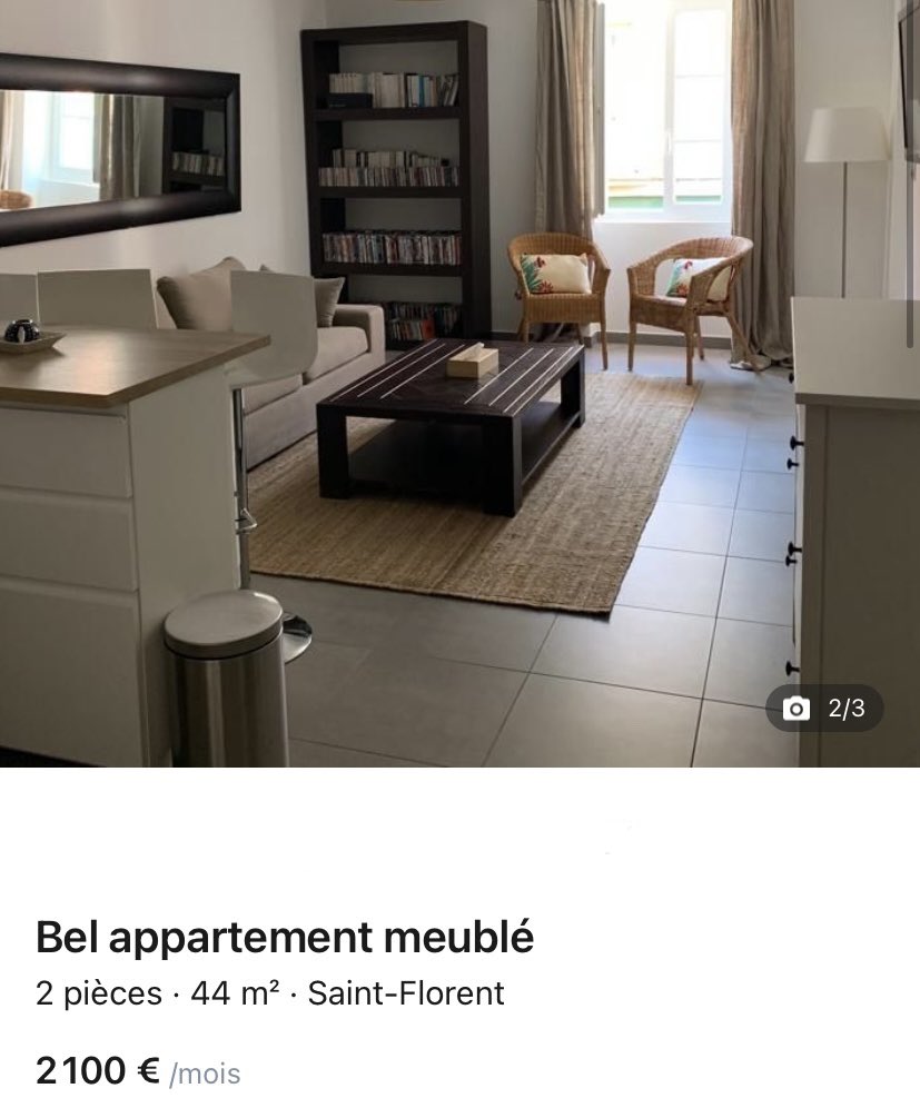 🚨🚨🚨
Messieurs-Dames, nous avons l’immense fierté de vous proposer ce T2 de 44m2 à Saint-Florent pour la modique somme de 2100€/mois