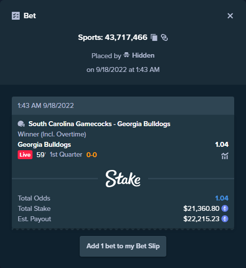 Stake High Roller on Twitter "ALERT New high roller bet posted! A bet