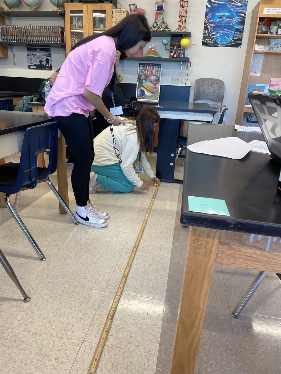 Students in Mrs. Frohnhoefer and Mrs. Hinojosa class are having fun learning about the rate of change. ⁦<a href="/SachemHSNorth/">Principal Larson</a>⁩