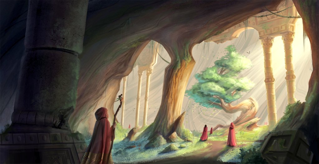 Palomartag's tweet photo. Este es el primer entorno grande que hago y me decidí por unas ruinas misteriosas.🌱
Espero que os guste
#digitalart #conceptart #temple #monk #fantasy #illustration #ilustraciondigital #art #environmentdesign  #photoshop #voxelschool #thumbnail #ruins https://t.co/TFPBdRECNU