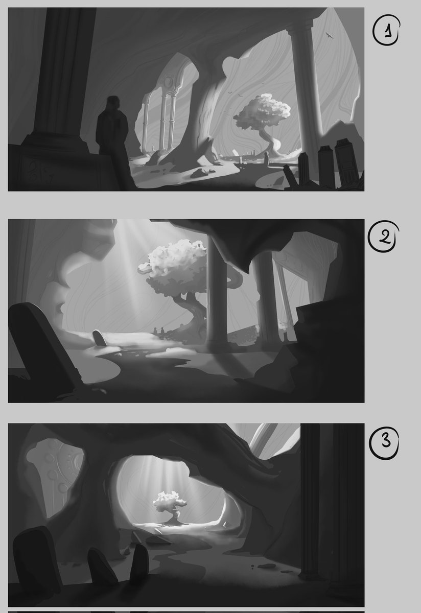 Palomartag's tweet photo. Este es el primer entorno grande que hago y me decidí por unas ruinas misteriosas.🌱
Espero que os guste
#digitalart #conceptart #temple #monk #fantasy #illustration #ilustraciondigital #art #environmentdesign  #photoshop #voxelschool #thumbnail #ruins https://t.co/TFPBdRECNU