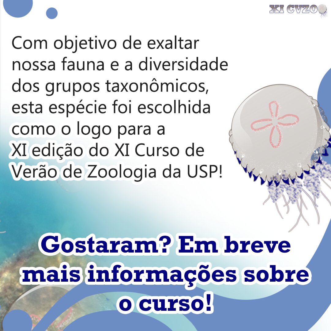 CVZooUSP's tweet photo. Conheça um pouco mais sobre o nosso logo!
!!! 2a feira teremos um post especial para vocês !!!
[+]

#cvzoo #xicvzoo #biologia #cnidaria #aguaviva https://t.co/Yqj7Em1Fea