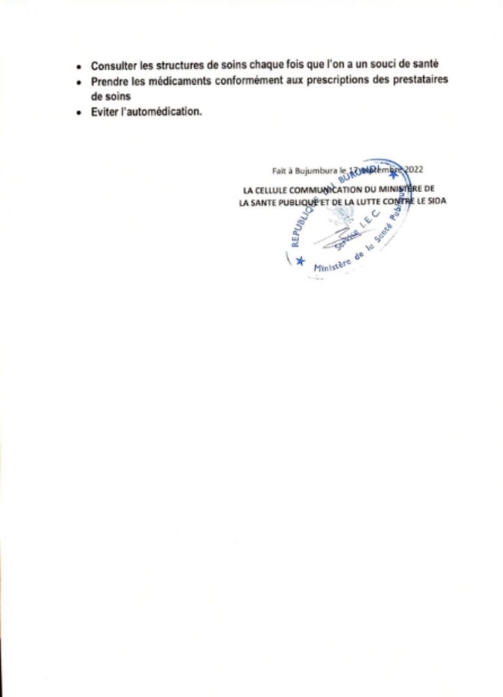 Ministère de la Santé Publique Burundi(MSP) tweet media