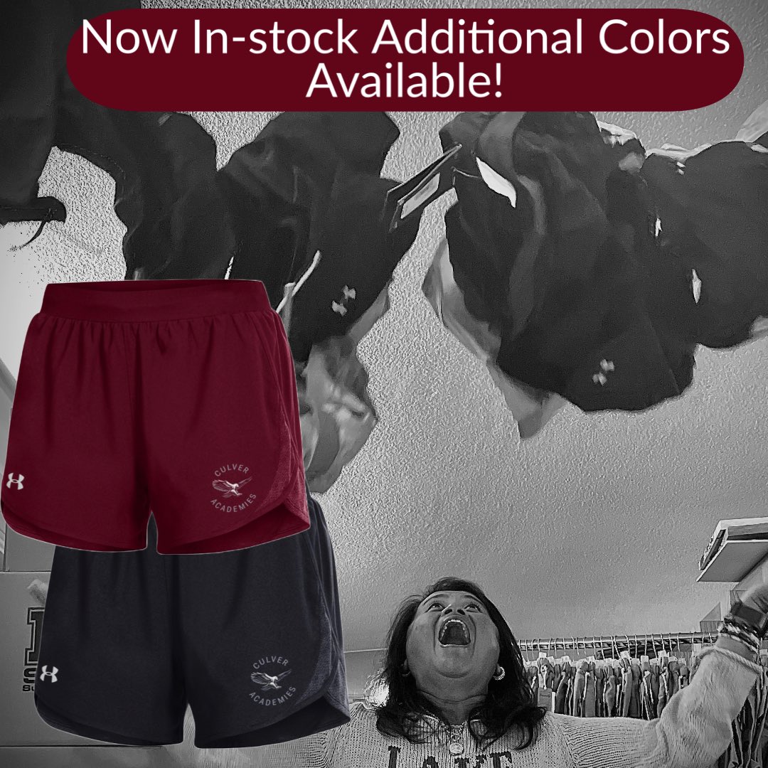 culvergear's tweet photo. NEW STOCK in shorts! Stop by or buy online https://t.co/OTiYlRNsd1 & pickup in store. #underarmour #culveracademies #culverathletics #culveralumni #culvergirlsacademy #since1971 #culvergear #itsaculverthing #lakemaxinkuckee #lakemax #boardingschool #boardingschoollife https://t.co/MCsKDwzG9j