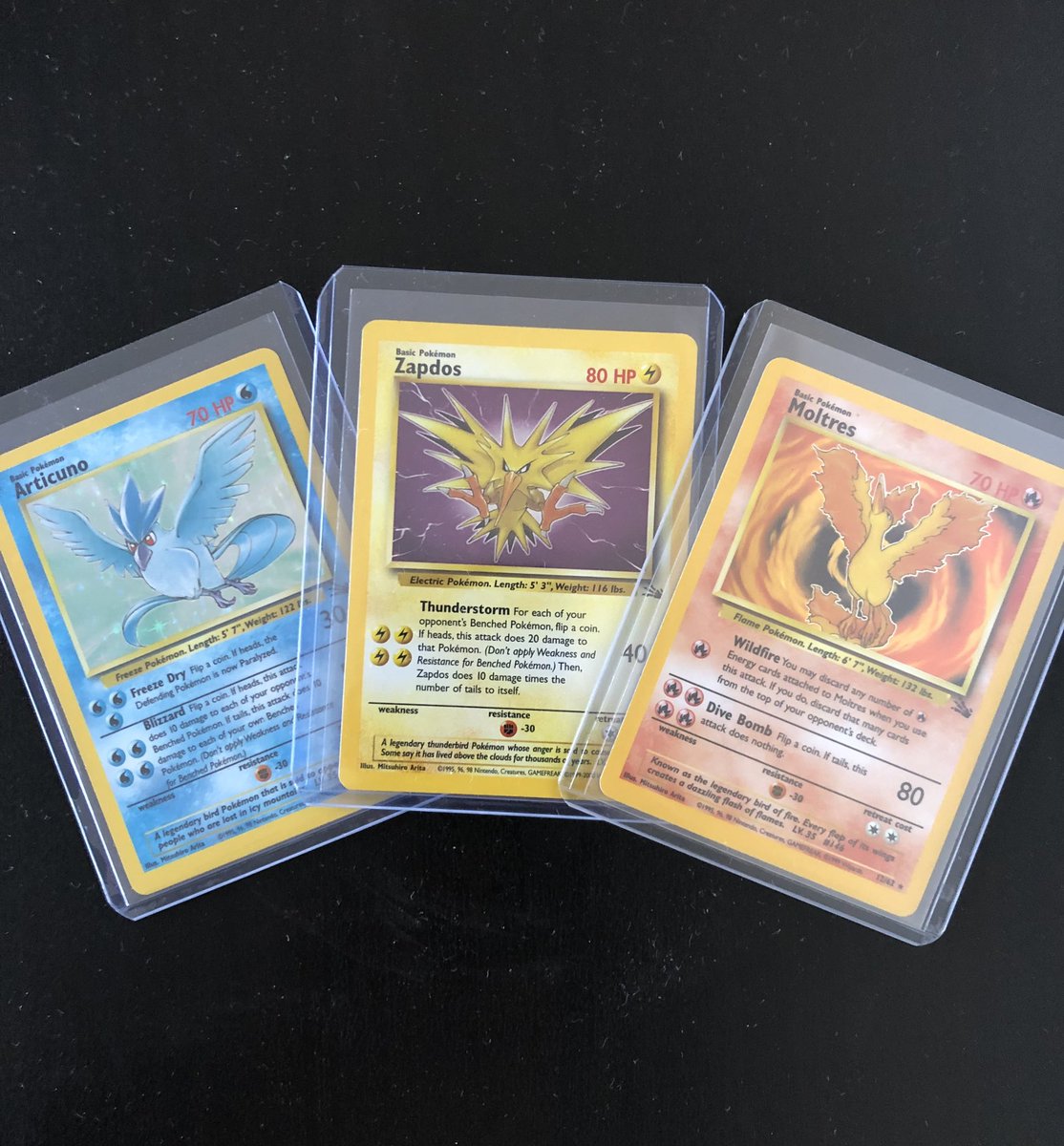 1999 Fossil throwback ❄️⚡️🔥 #articuno #zapdos #moltres #fossil #vintage #wotc #PokemonTCG