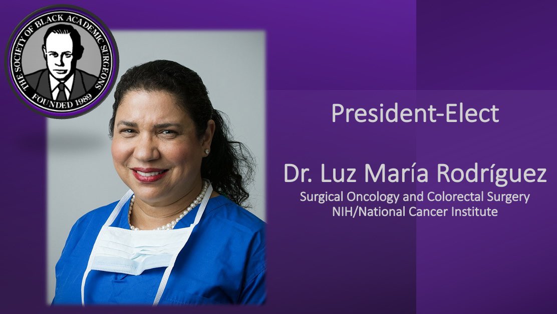 CONGRATULATIONS to our new President ELECT, Dr. Luz Maria Rodriguez!!! 

This marks a HISTORIC selection as Dr. Rodriguez is the 1st Latino Surgeon to lead SBAS &amp; the 4th woman in our history! We are SO excited for the future of SBAS under her leadership! 
#SBASJeffSurg2022 ✊🏾✨
