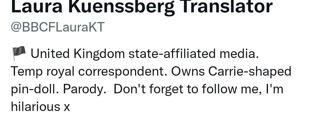 mikeiceman1's tweet photo. @buck040858 @BBCFLauraKT I mean if you can't work it out from what is posted or the fact the profile says parody what else are you? 🤣 https://t.co/psB1h9h5P2