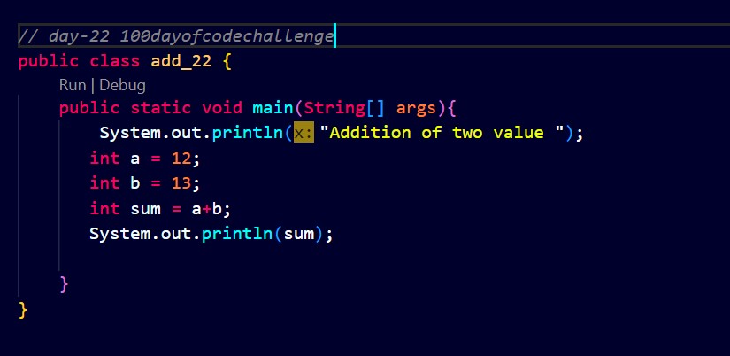 premkumartech's tweet image. [day-22 #100dayofcode]
#100dayofcodechallenge

Today I Practice: 

addition in java
input data in java....

#Coding 
#Java 
#programming 
#practice