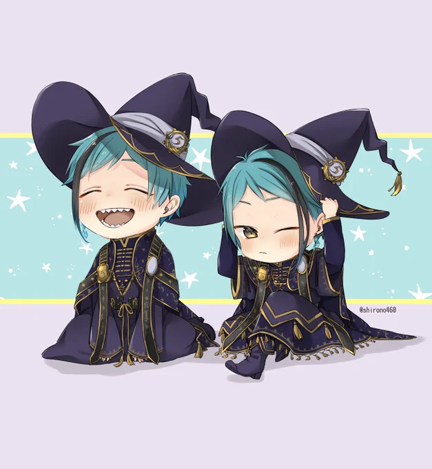 年齢操作有稚魚なと魔法使い衣装素敵だけど作画コスト…#twstファンアート #ツイステファンアート 