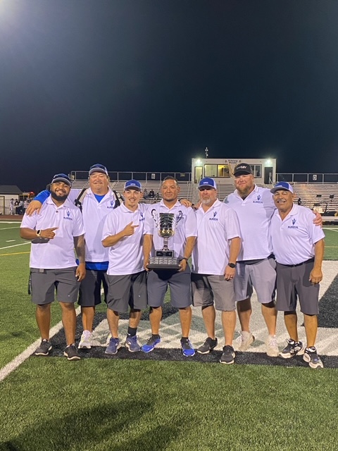 The Highway 85 trophy returns to Fort Lupton .. <a href="/Fl_BluedevilFB/">Bluedevil Football</a> coaching staff poses with the trophy after a 26-0 win at Valley Sept. 16 .. <a href="/Bluedevils_FLHS/">Fort Lupton High School Athletics</a>