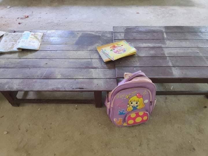 kyawhsanhlaing1's tweet photo. School is a foundational safe of children, not in Myanmar. Junta launched an airstrike against the school in Debeyin Sagaing region, killing at least four children including 7 yrs old, and many other injured,” local media reports. 
#WhatsHappeningInMyanmar https://t.co/hR8j68b2g4