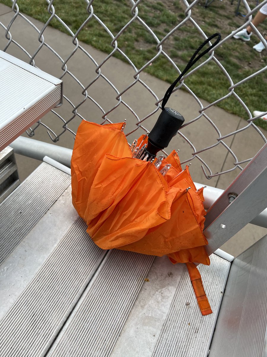“Borrowed” this gem from the ballfield lost&amp;found.  Will return it for the next unprepared parent. #DroughtIsFakeNews